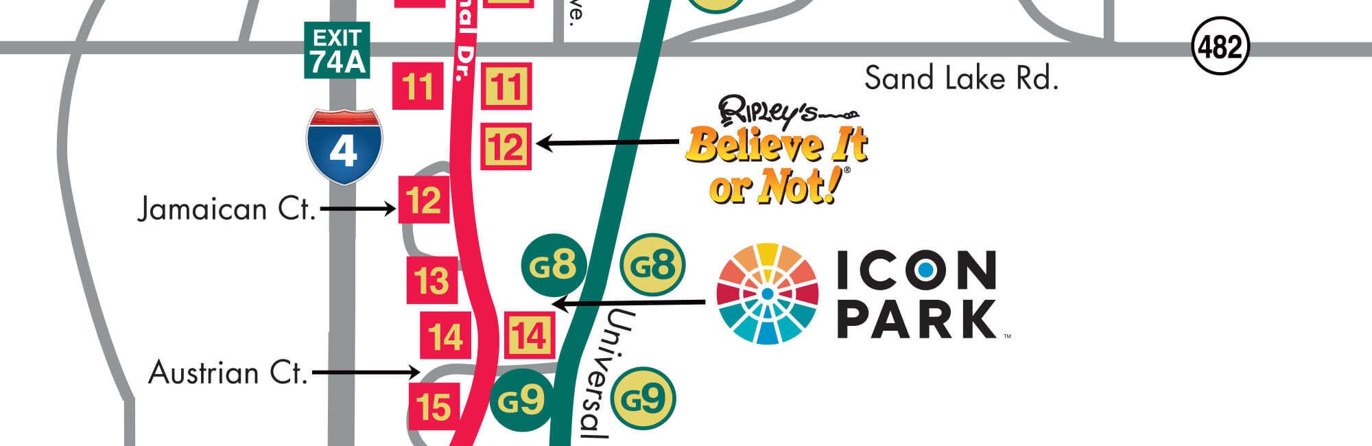Map Of International Drive Orlando Orlando Maps - Maps Of I-Drive - International Drive Resort Area
