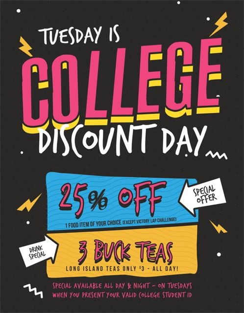 College Discount Day at Sickies Garage