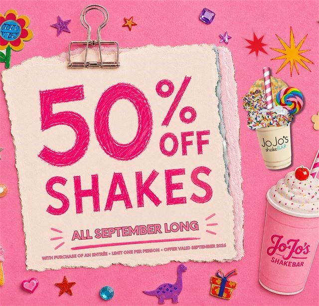 50% off Shakes at JoJo
