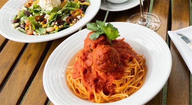 Bottomless Spaghetti and Chop Salad at Pinstripes