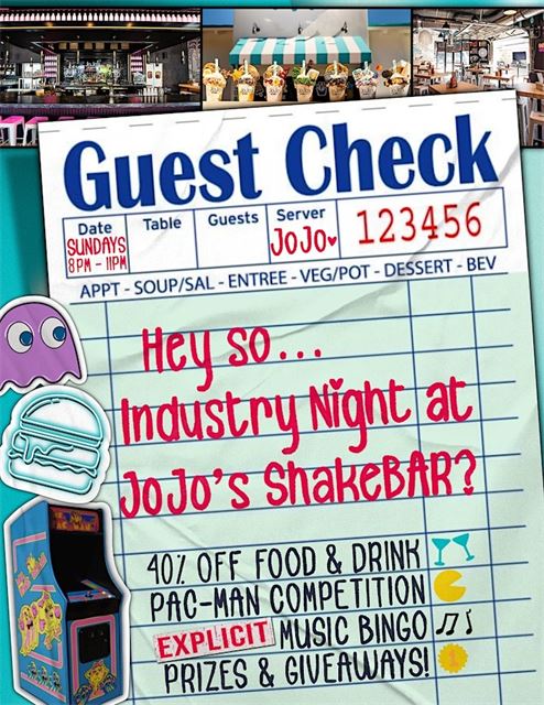 Industry Night at JoJo's ShakeBAR