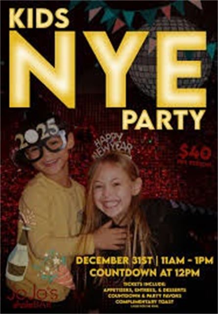 Kids' NYE Party at JoJo's ShakeBAR