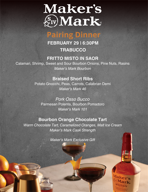Maker's Mark Dinner Pairing