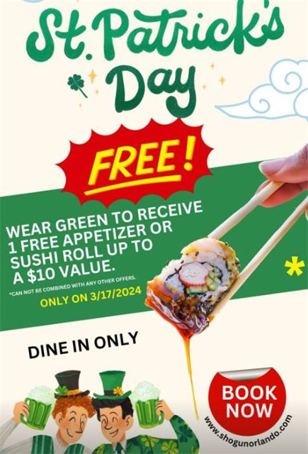 St. Patrick's Day at Shogun
