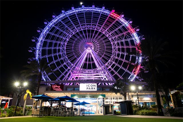 The Wheel at ICON Park 4th of July Patriotic Light Show