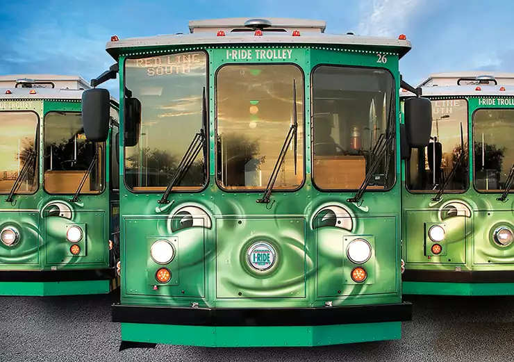 Hop on the I-RIDE Trolley